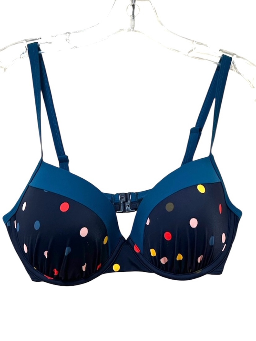 NWT Boden Legacy Polka. Dot Padded Underwire Bikini Top 34D